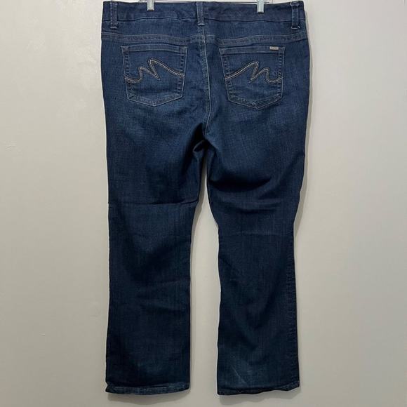 Melissa McCarthy Seven7 Slim Boot Slimming Whiskering Blue Jeans | Plus Size 18 - Picture 3 of 12